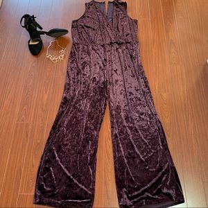 Rachel Roy Purple Velvet Jumpsuit